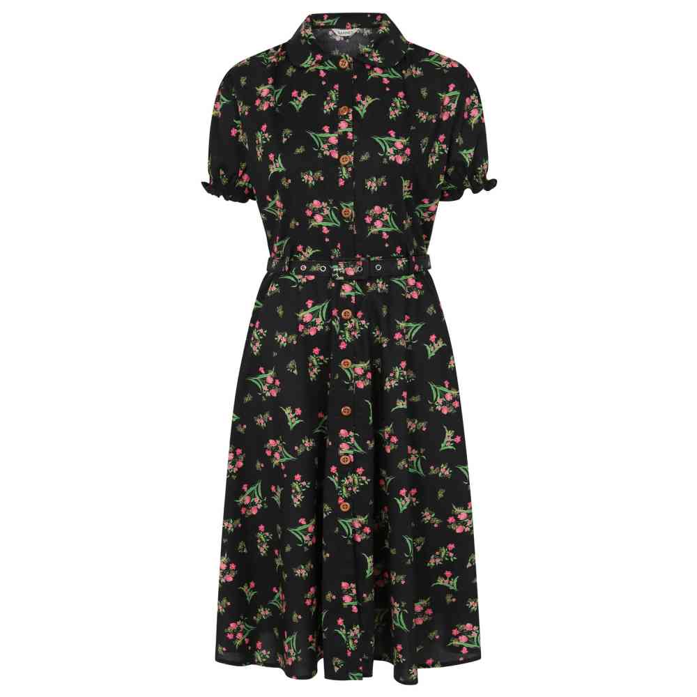 Banned - Star Jules Flare Kleid - Schwarz